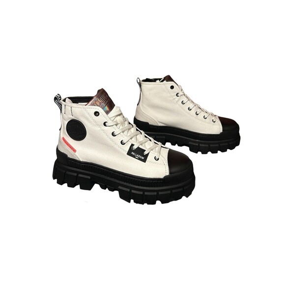 Palladium Women’s Revolt Hi TX Platform Boot in Star White - 97242-116-M Size 9 - Picture 4 of 6